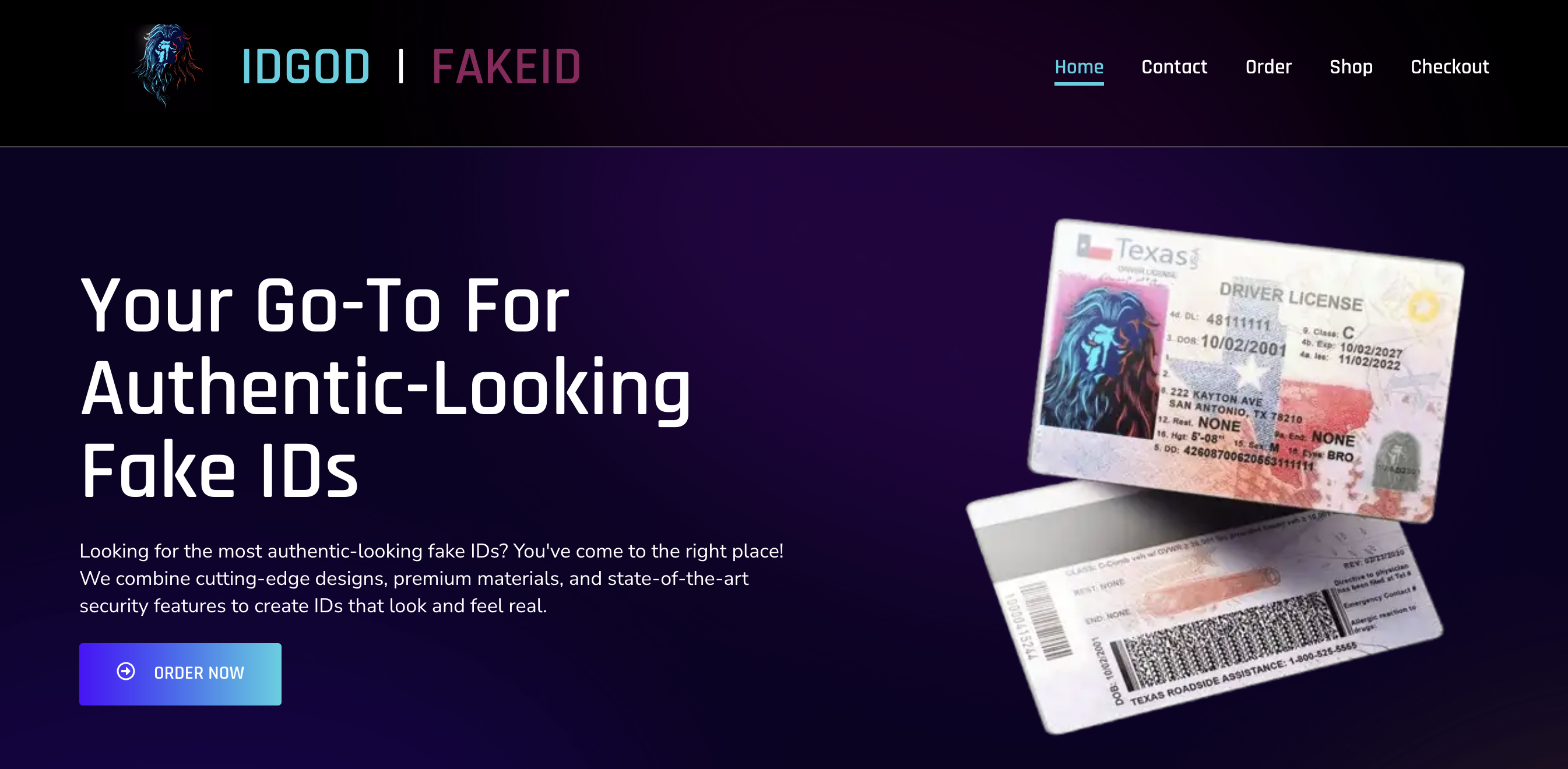 Scannable Cards - Idgod Fake ID website